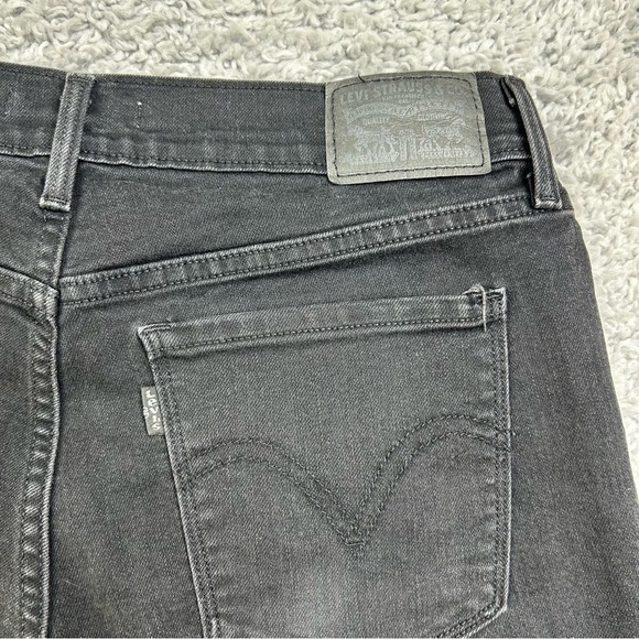 Levi's Jeans Womens 6 505 Straight Black Denim Essential Classic Basic Concert - Picture 4 of 5